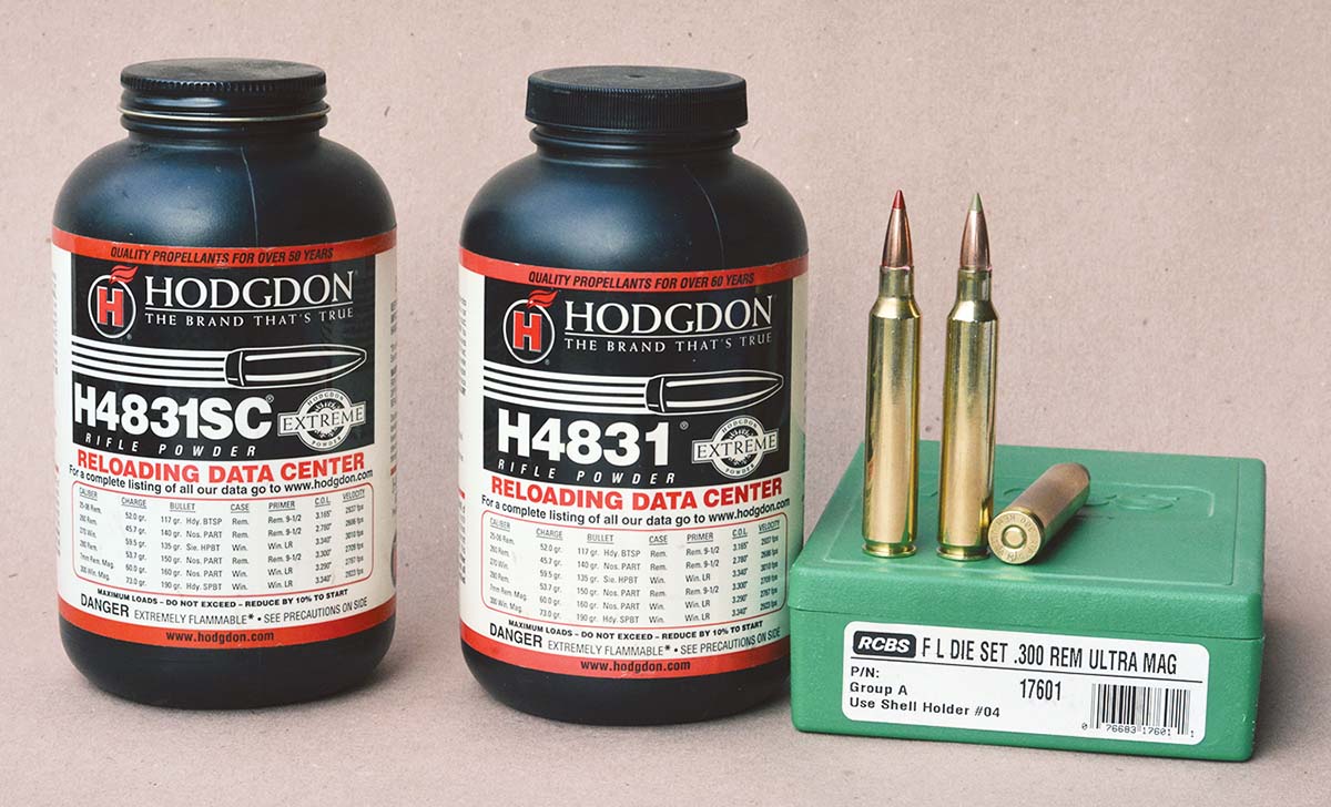Hodgdon H-4831 and H-4831sc Extreme powders offer outstanding accuracy and boast minimal velocity changes in cold and hot temperatures.